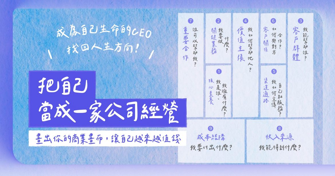 把自己當成一家公司經營